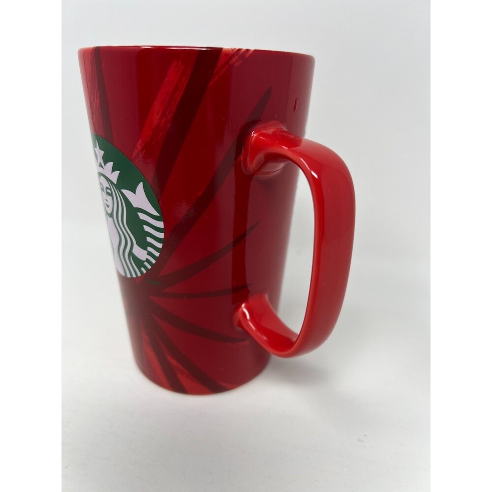 Starbucks 2014 Holiday Red Ceramic Coffee Mug 16 oz Tall Christmas Cup - Picture 3 of 7